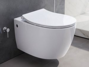 Aqua Bagno Tiefspül-WC Aqua Bagno Taharet WC inkl. Softclose WC-Sitz Dusch-WC Hänge-WC Toilet
