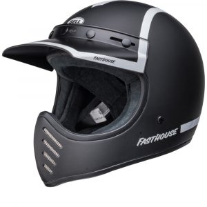 Bell Moto-3 Fasthouse Old Road Black White Full Face Helmet Size L