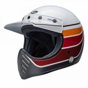 Bell Moto-3 RSD Saddleback Satin Gloss White Black Full Face Helmet Size XL
