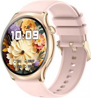 Betatree Telefonfunktion Damen 's Smartwatch (1,43 Zoll, Android/iOS), Mit den besten und erstaunlichsten Funktionen, attraktivem Design