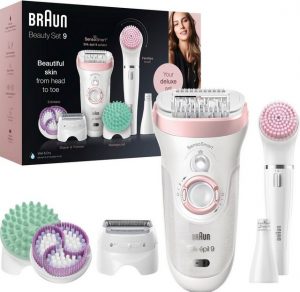 Braun Epilierer Silk-épil Deluxe Beauty-Set 9-995 Deluxe, 9-in-1 Kabellose Wet&Dry Haarentfernung für Gesicht und Körper