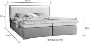 COLLECTION AB Boxspringbett 30 Jahre Jubiläums-Modell Athena, in H2,H3 & H4, inkl. Topper, inkl. LED-Leiste