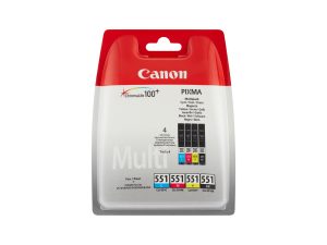 Canon "CLI-551" Multipack Tintenpatronen Schwarz/Cyan/Magenta/Gelb