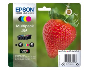 EPSON "29" Erdbeere Multipack Tintenpatronen Schwarz/Cyan/Magenta/Gelb