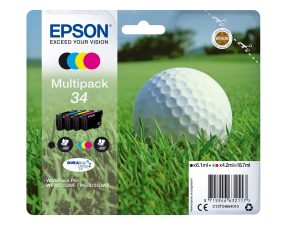 EPSON "34" Golfball Multipack Tintenpatronen Schwarz/Cyan/Magenta/Gelb