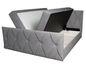 Furnix Boxspringbett CRISTI LUX 140/160/180/200x200 Bett mit 2 Bettkästen, Länge 216, Höhe 102 cm, vollständig gepolstert