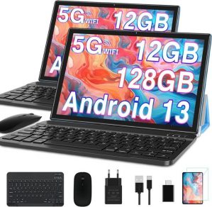 GOODTEL 2024 6000mAh Tablet (10", 128 GB, Android 13, 5G/2.4G, Mit den besten und erstaunlichsten Funktionen, attraktivem Design)