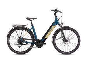 Ghost E-Bike E-Teru B Essential Low EQ Uni petrol blue/beige - glossy L, 9 Gang, Mittelmotor