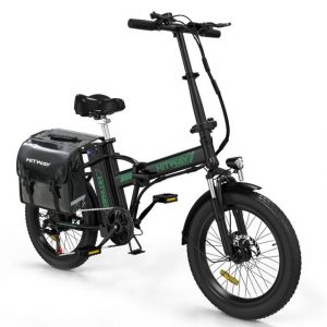 HITWAY E-Bike 20" 3,0 Fat Elektrofahrrad mit Tasche MTB klapprad,250W/36V/11,2Ah, 7 Gang SHIMANO, Kettenschaltung, Heckmotor, Damen/Herren, +Fahrradpump-Schloss,StVZO,E-Mountainbike