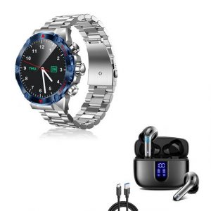 HYIEAR SmartWatch Männer und Frauen, 5,3 wasserdichtes Bluetooth -Headset Smartwatch (Android/iOS)