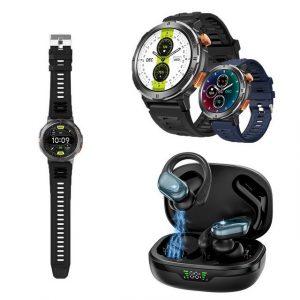 HYIEAR Smartwatch für Damen und Herren, IP68 wasserdicht, Bluetooth-Headset Smartwatch (Android)