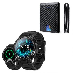 HYIEAR Smartwatch für Damen und Herren, IP68 wasserdicht, Herren-Geldbörse Smartwatch (Android/IOS)