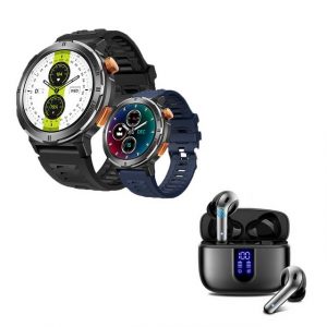 HYIEAR Unisex Smartwatch, kabellose Bluetooth-Kopfhörer für Android/iOS Smartwatch (Android)