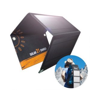 Haiaveng 21W 3-Solarpanels, Tragbares Solarladegerät für Außenbereich Solarladegerät (3-tlg., Schnelles Aufladen)
