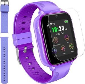JOVELL für Jungen Mädchen Telefon touchscreen Smartwatch (1.69 Zoll), Mit 4G GPS Videoanruf Kamera Musik Player Gesichtserkennung Geofence