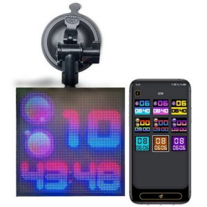 JOYOLEDER Hinweisschild Programmierbares Pixel LED Display für Zimmer Gaming Deko, Fensterschild, Bluetooth, (Schwarz)