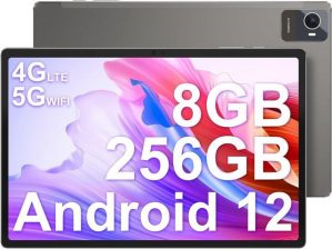 JUMPER Octa-Core Prozessor 8 GB RAM Tablet (10,5", 256 GB, Android 12, 4G LTE, 5G/2.4G WiFi, Mit den besten und erstaunlichsten Funktionen, attraktivem Design)