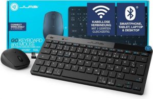 Jlab Go Bundle Klein Tastatur- und Maus-Set, mit 2,4 GHz Funk, Multi-Device Funktastatur mit Maus für Mac/PC/Tablet