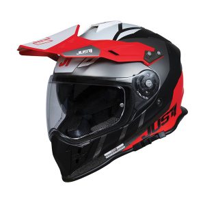 Just1 J34 Pro Outerspace Black Red White Adventure Helmet Size S