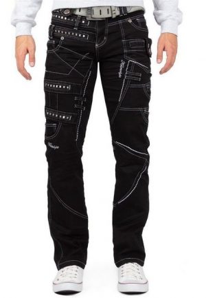 Kosmo Lupo 5-Pocket-Jeans Auffällige Herren Hose BA-KM001 mit Verzierungen und Nieten