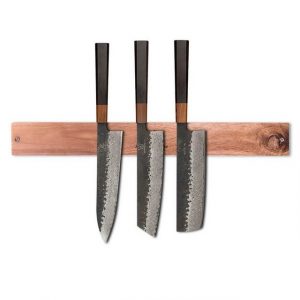 Küchenkompane Messer-Set Shikku Damast Messerset mit magnetischer Holzleiste - Küchenmesser Set (2-tlg)