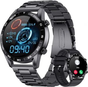 Lige Telefonfunktion IP67 Wasserdicht Herren's Smartwatch (1,39 Zoll, Android/iOS), mit Herzfrequenz, Blutdruck, Schlafüberwachung, 100+ Sportmodi Fitness