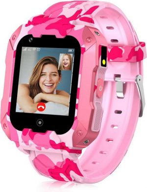 LiveGo für Kinder, Jungen und Mädchen Videoanruf, SOS, Schrittzähler Smartwatch, mit 4G GPS-Tracker und Anrufen, HD-Touchscreen-telefon, kombiniert SMS