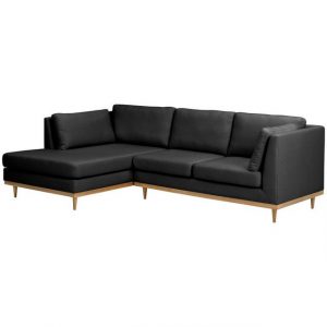 Max Winzer® Ecksofa Sofa Larsen Ecksofa links mit Sofa 2-Sitzer rechts Flachgewebe graphit, 1 Stück, im skandinavischen Design