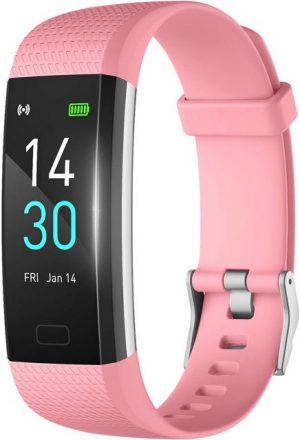 MicLee Fur Damen Herren Fitness Armband Wasserdicht IP68 Farbbildschirm Smartwatch (0,96 Zoll, Android iOS), Mit Aktivitätstracker Schrittzähler Sportuhr Anruf SMS Beachten