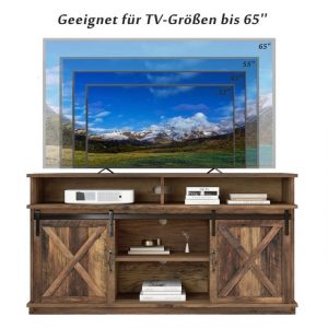 Odikalo TV-Schrank Großer Sideboard, mit 2 Schiebetüren, verstellbar Regal, 148*40*78cm