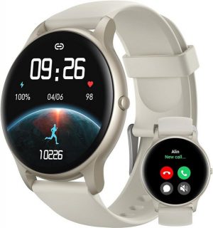 Parsonver Telefonfunktion Damen's & Herren's IP68 Wasserdicht Smartwatch (1,32 Zoll, Android/iOS), mit Herzfrequenz Schlafmonitor, HD schrittzähler