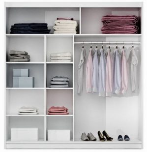 ROYAL24_MARKT Kleiderschrank - Stilvoller Kleiderschrank für perfekte Raumorganisation. (KLEIDERSCHRANK, 1-St., SAMBA) Stauraum, Spiegeltüren, Anpassungsfähigkeit, Materialqualität.