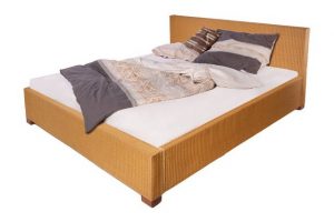 SAM® Bett Ariana, Doppelbett aus geflochtenem Loom, sehr robust, Handfertigung