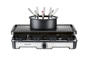 SILVERCREST® KITCHEN TOOLS Fondue-Raclettegrill-Kombination "SRGF 1400 A1", mit stufenlosem Thermostat