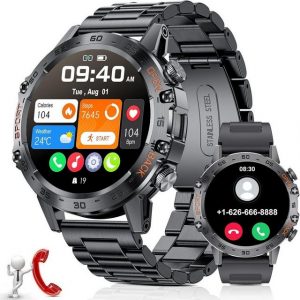 SUNKTA Telefonischer Anruf Herren's Smartwatch (1,39 Zoll, Android / iOS), Mit den besten und erstaunlichsten Funktionen, attraktivem Design