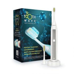 Silk'n Elektrische Zahnbürste Toothwave TW1PE1001 elektrische Zahnbürste in weiß, Aufsteckbürsten: 2 St., inkl. Ladestation, Ladeanzeige, mehrere Modi, USB-Ladegerät