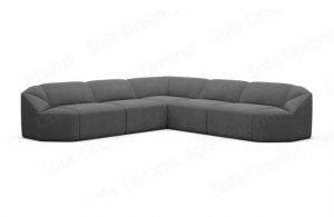 Sofa Dreams Ecksofa Luxus Couch Design Strukturstoff Sofa Cabrera L Form Stoff, Loungesofa