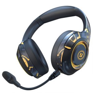 Sross Gaming-Headset,Over Ear-Kopfhörer mit Mikrofon abnehmbar,RGB Atemlicht Gaming-Headset (Bluetooth 5.2, Noise-Cancelling,Hi-Fi Stereo Headset,Faltbare, Bluetooth Wireless)