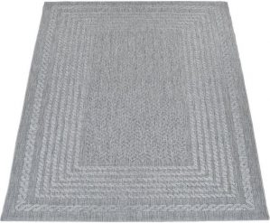 Teppich Liege 390, Paco Home, rechteckig, Höhe: 4 mm, Flachgewebe, melierte Sisal Optik, mit Bordüre, Outdoor geeignet