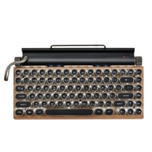 Welikera Retro Punk Tastatur,Kabellos,83 Schlüssel,Mit Hintergrundbeleuchtung Gaming-Tastatur