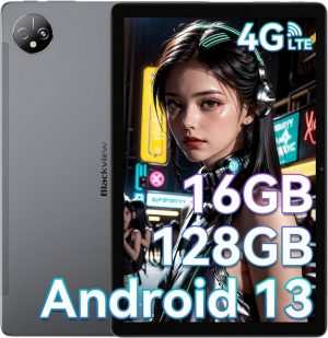 blackview 16(8+8) GB RAM 7680mAh Akku Gaming Tablet (10", 128 GB, Android 13, 4G LTE + 5G WiFi, Mit den besten und erstaunlichsten Funktionen, attraktivem Design)