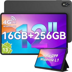 blackview G99 Octa-Core-Prozessor 8800mAh/33W/Widevine L1/ 16MP+8MP/TÜV/GMS/GPS Tablet (12", 256 GB, Android 13, 4G LTE/5G WiFi, Leistungsstarkes Multimedia-Erlebnis: Dein vielseitiger Begleiter)