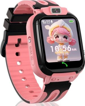 clleylise für kinder Jungen Mädchen 4-16 Jahre Student GeschenkWeckerTouchscreen Smartwatch (Android / iOS), mit 2G GPS und Telefon Voice Chat, SOS IP68 Wasserdicht Spiel Kamera