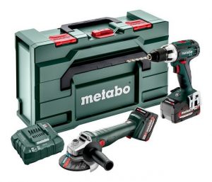 metabo Werkzeugset Combo Set 2.4.1 18V, Akku-Bohrschrauber BS 18 LT & Akku-Winkelschleifer W 18 L 9-125