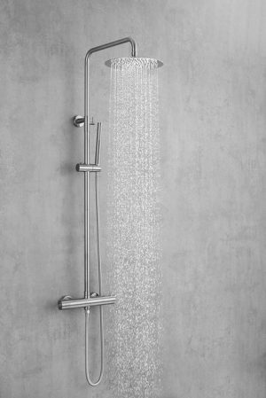 AIYA Bath Duschsystem Gebürstet, Regendusche und Handbrause, Duscharmatur komplettset, Mischbatterie, Tolle Qualität