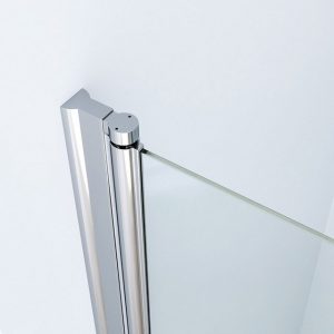 AQUALAVOS Dusch-Falttür Duschtür Nische Falttür Drehfalttür Dusche rahmenlos Duschfaltwand, 70x187 cm, Einscheiben-Sicherheitsglas (ESG) 5 mm
