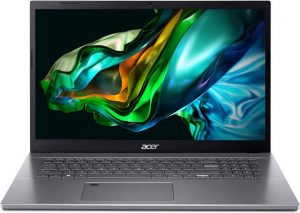 Acer Aspire 5 FHD Display, QWERTZ Tastatur, Grau Notebook (43,94 cm/17,3 Zoll, Intel Core i5 1235U, MX550, 512 GB SSD, Multitalent für Produktivität und Entertainment)