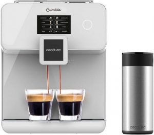 Cecotec Kaffeevollautomat All Cappuccino-System und personalisierbarer Kaffee Milchbehälter, mit Power Matic-ccino 8000 Touch Serie Bianca Touchscreen 19 Bar