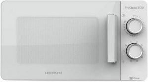 Cecotec Mikrowelle Pro Clean 3120 Mit Quarz Grill, Mikrowelle, 20,00 l, Mit Antibaktierieller Ready 2 Clean Beschichtung 3D Wave Technologie
