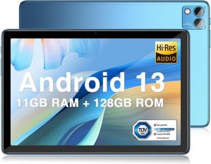 DOOGEE 11 GB RAM 6600 mAh Widevine L1 8,4 mm Ultra-Thin Tablet (10,1", 128 GB, Androïd 13, 4G LTE /5G WiFi, Leistungsstarkes Multifunktionsgerät für mobile Freiheit)